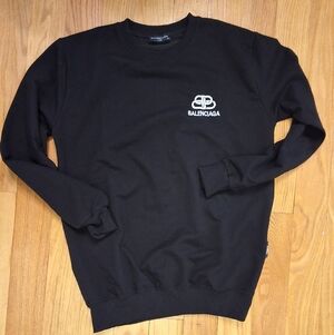 Balenciaga Black Crewneck Sweater for Men